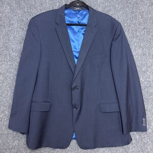 Tommy Hilfiger Sport Coat Blazer Mens Blue Pinstripe Wool Preppy Academia 48R